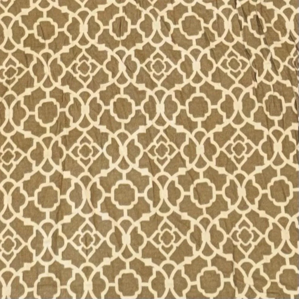 Waverly Curtain Panel Natural Lovely Lattice Geometric Pattern 50x84